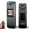 XCOUI Body Camera, Portable Camera with Screen, Rotatable Lens Body