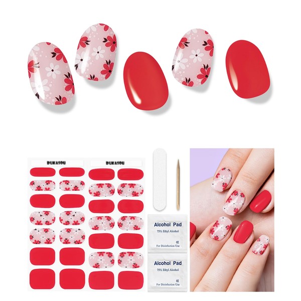 Semi Cured Gel Nail Strips, 28 pcs Gel Nail Strips
