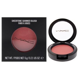 MAC Sheertone Shimmer Powder Blush Peachykeen for Women, 0.21 Ounce                                                                                   