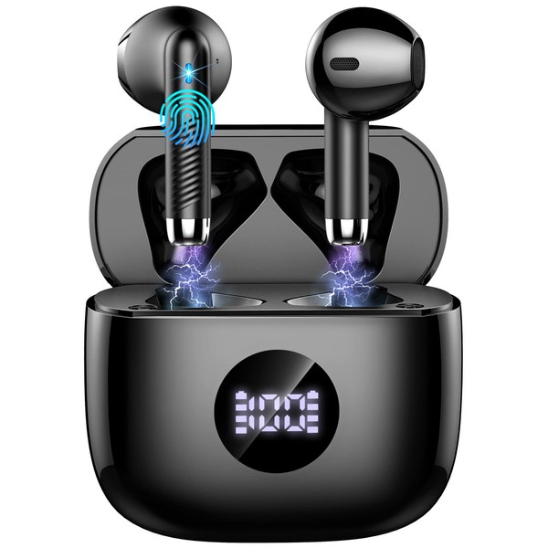 Wireless Earbuds, Bluetooth 5.4 Ear Buds LED Power Display Headphones