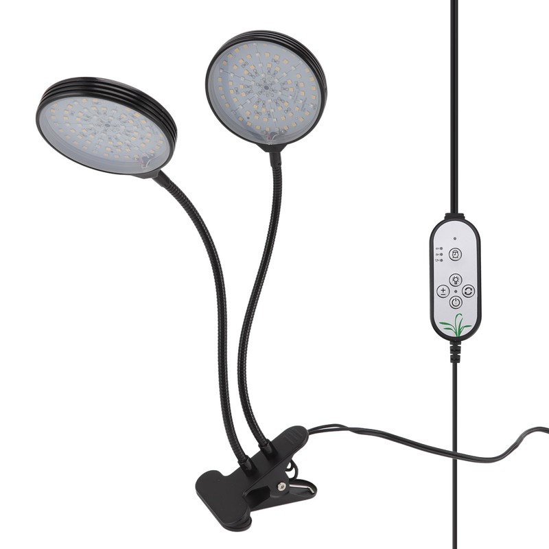 Plant Grow Light Timing 5 Dimmable Levels Waterproof Dual Head