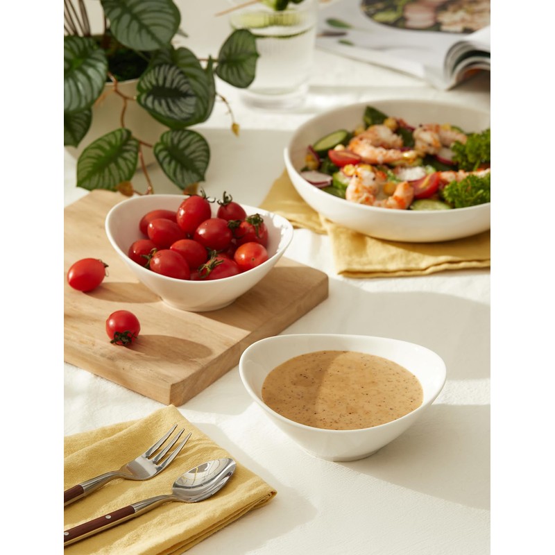 Teocera 5 Inch Porcelain Small Bowls Set, 6 Ounce small