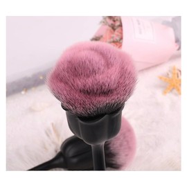 Makeup Brush, Textured Rose-shaped brush head, Fluffy nanofiber brush head, Moderately pick up powder, Wooden Handle has piano paint technology, suitable for face, Fondation Brush