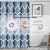 Gelbchu Aegean Blue Fabric Bath Shower Curtain W 54 x