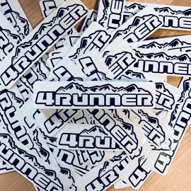 Custom Car Gear 4Runner Mountain Sticker (10 Pk) Vinyl Water Proof Novelty Toyota Stickers decal