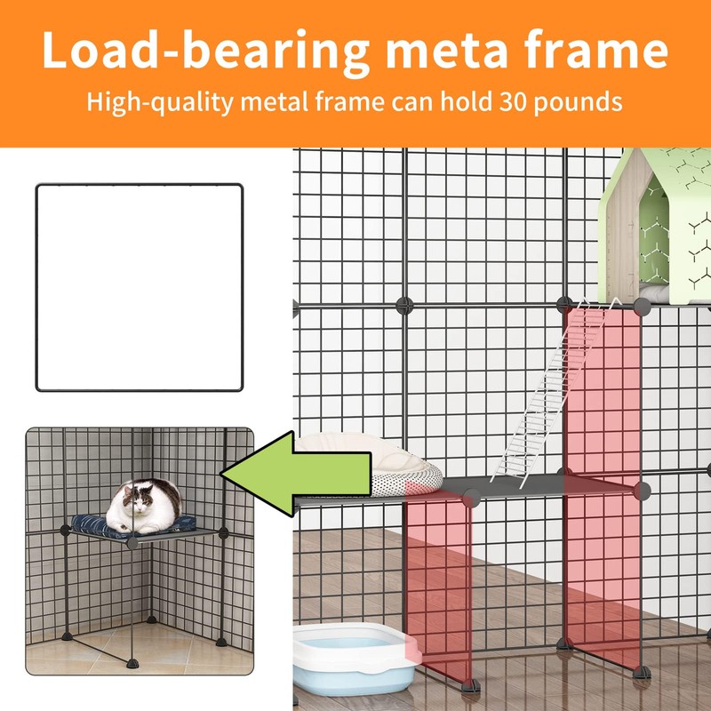 Oneluck 4-Tier 55 Inch Large Cat Cages DIY Cat Playpen