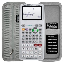 Scientific Calculator with Graphing, Includes Carrying Case, for College and High School Students, Calculus, Algebra, Geometry, Trigonometry, Statistics, Physics, Chemistry, Silver