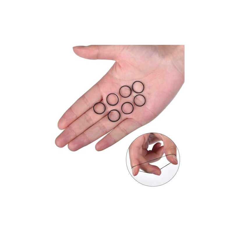 Paquete de 1000 Piezas Mini Liga Plástica Negra Cabello para