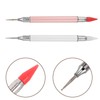 TOVINANNA 2pcs Dual Ended Nail Art Tools Rhinestone Picker Wax