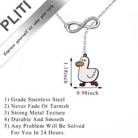 PLITI Duck Lover Gift Duck Owner Gift Pet Duck Gift I Like Ducks & Maybe Like 3 People Duck Necklace (ducks 3 people Y necCA)