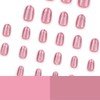 Hkanlre Uñas Postizas De Color Rosa Con Cobertura Total, Uñas