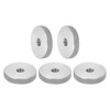sourcing map 5 Pcs M6 Flat Knurled Thumb Nuts, 304