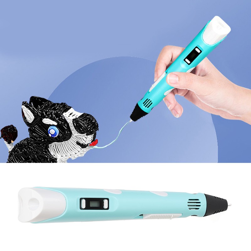 3D Printing Pen Interactive Blue Odorless Lightweight Simple Operation 3D