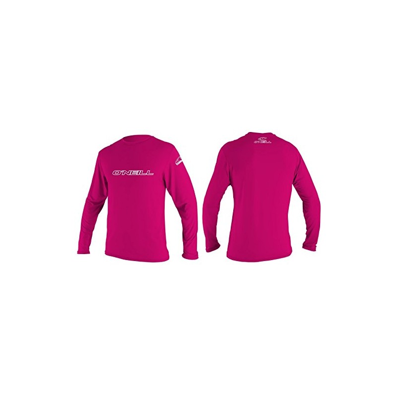 O'Neill Youth Basic Skins Long Sleeve Rash Vest - Watermelon,