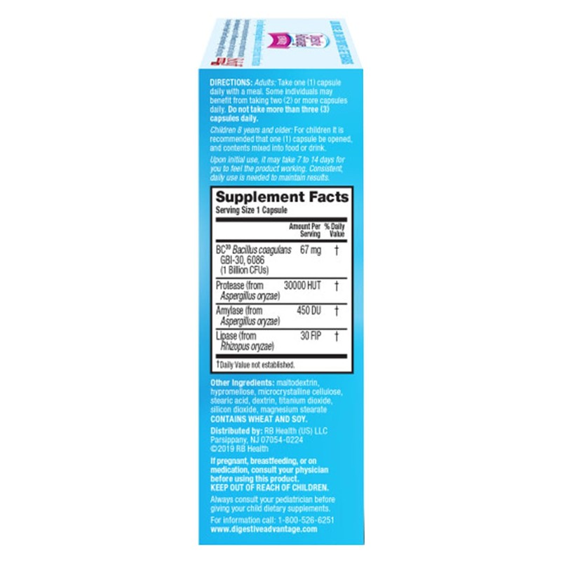 Digestive Advantage Intensive Bowel Support Probiotic Defends Against Gas &