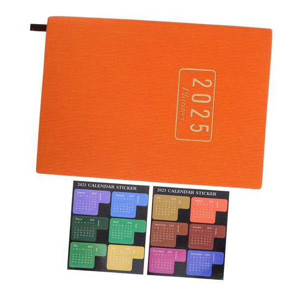 Operitacx 1 Set Agenda Book Daily Planner 2025 Scrapbook Stickers