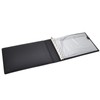 Juvale Check Binder - Black Faux Leather, 7-Ring, 14 x