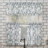 No. 918 Barker Geometric Print Microfiber 3-Piece Kitchen Curtain Set,