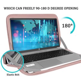 Laptop Sleeve Case 15.6 inch, Durable Shockproof Protective Computer Carrying Cover with Front Pocket, Briefcase Handbags Laptop Sleeve Bag for 15.6 inch HP, Dell, Acer, Asus, Notebook, Pink