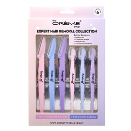 The Crème Shop Expert Removal Collection Dermaplaning Tool for Face | Face Razors for Women | Stocking Stuffers for Women (Pack of 6)