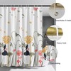 Cawtiuly Shower Curtains Waterproof Washable Fabric Bath Curtain with Hooks