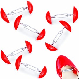 Virtue morals 3 Pairs Mini Shoe Stretchers, Adjustable Men Women Shoe Widener Expander Shaper (Red)