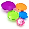 Mr.Gadget's Solutions 5-Piece Hexagonal Plastic Bowl Set with Snap-Lock Lids