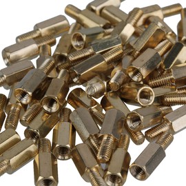 Yibuy 50 x Male Female PCB Thread Brass Standoff Pillars Standoff Spacers M3 8mm+6mm