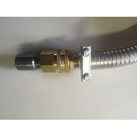 GenExhaust Universal Generator Large Exhaust Port 1-1/2" quick disconnect steel tubing exhaust extension 2 foot length