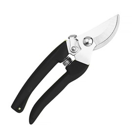 Curve Gardening Scissor with Sharp Stainless Steel Blade Garden Shears for Cutting Flowers Trimming Plants of Yard Florist Flower Rose Herb Hedge Bonsai and Fruits Picking (Black Handle)