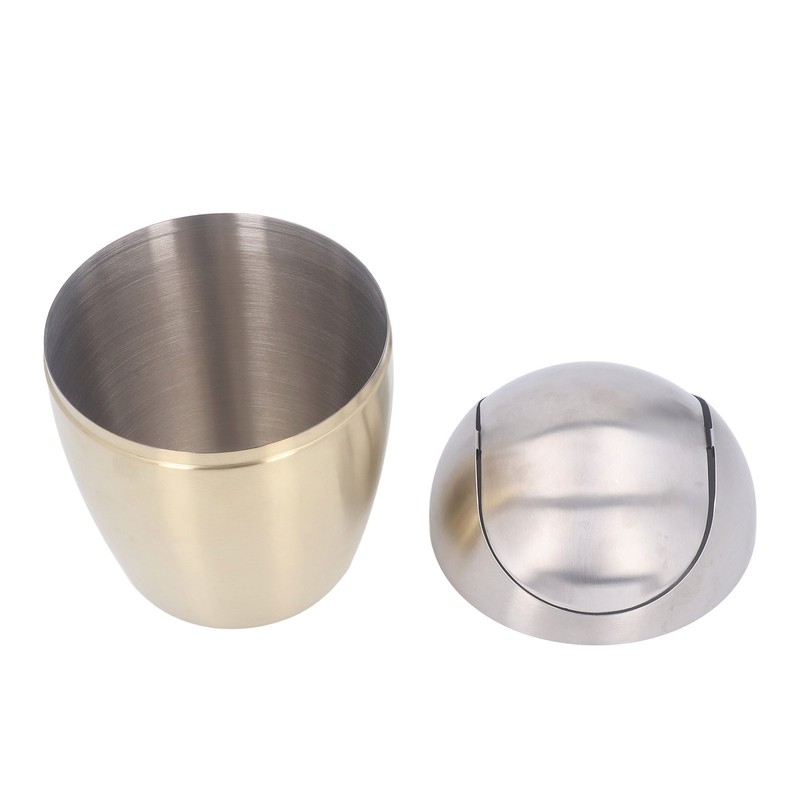 Desktop Small Trash Can Multipurpose 304 Stainless Steel Mini Trash