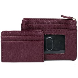 Julia Buxton Solid Pebble Vegan Leather Lg ID Coin Case