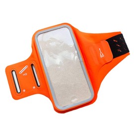 DFVmobile - Professional Cover Chinlon-Lycra Ultra-Thin Armband Sport Walking Running Fitness Cycling Gym for Tecno Spark Go (2019) - Orange