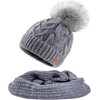 MFAZ Morefaz Ltd Women's Winter Beanie Hat & Scarf Knitted