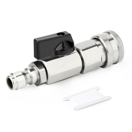 GASHER Washer High Pressure Ball Valve Kit, 3/8" Quick Connect Ball Valve for Power Washer Hose