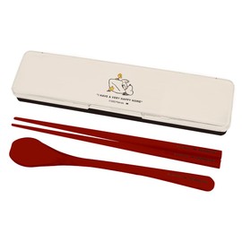 Ken Onishi PEANUTS/RELAX Chopsticks & Spoon Set, White, Size: Approx. W8.1 inches (20.5 cm), D2.2 inches (5.2 cm), H2.3 inches (2.3 cm), SLJ-1200