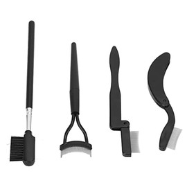 Juego de 4 peines plegables para cejas - Cepillos separadores de pestañas de acero inoxidable de primera calidad para un cuidado y retoque de maquillaje sin esfuerzo - Herramient