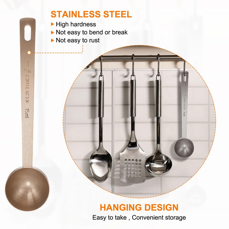 sourcing map Single Measuring Spoon 1tbsp (3tsp, 15ml) Teaspoon/Tablespoon 304