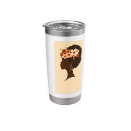 Proud Black African American Woman Minimalist Design Stainless Steel Insulated Tumbler