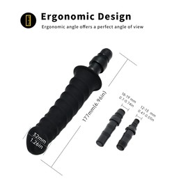 MIJIAN Massage Gun Heads ,Deep Tissue Massager Attachments,Portable Muscle Massage Gun Accessories for Back Neck Muscle Relieve,Head for Handheld Electric Body Muscle Massager Attachments (Black)