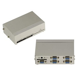 KALEA-INFORMATIQUE © 250MHz 4-Port VGA Splitter-to view the image of a single source Video VGA to 4 Screens, at the same time. EURO PLUG
