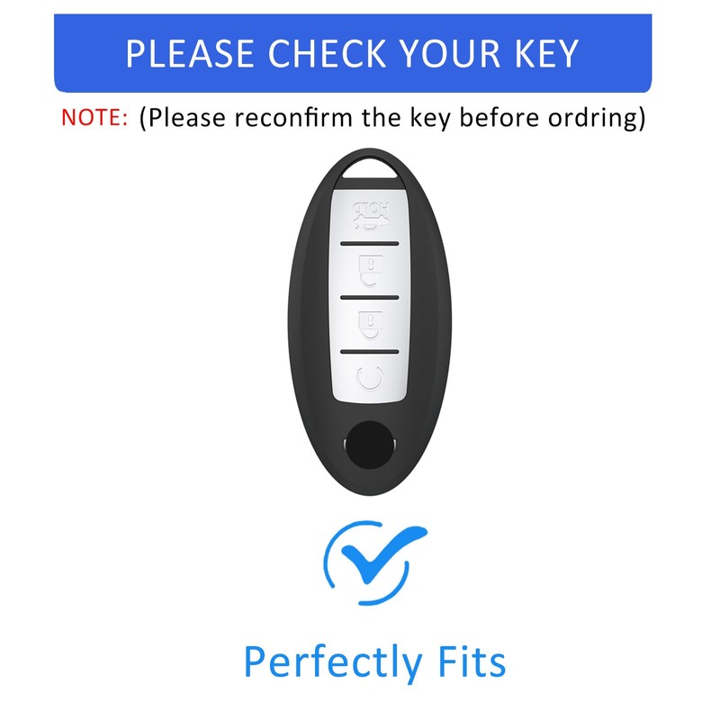 Flensent Key Fob Cover with Keychain for Nissan Altima Sentra