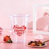 50 Pcs 12 oz Valentine’s Day Plastic Cups, “Happy Valentine’s