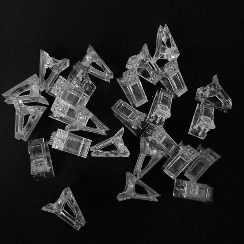 10 Pieces Transparent Nail Clips, Gel Nail Clips, Crystal Nail