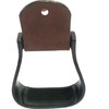 Majestic Ally Western Horse Aluminum Black Engraved Stirrups- Adults (Silver-Black)