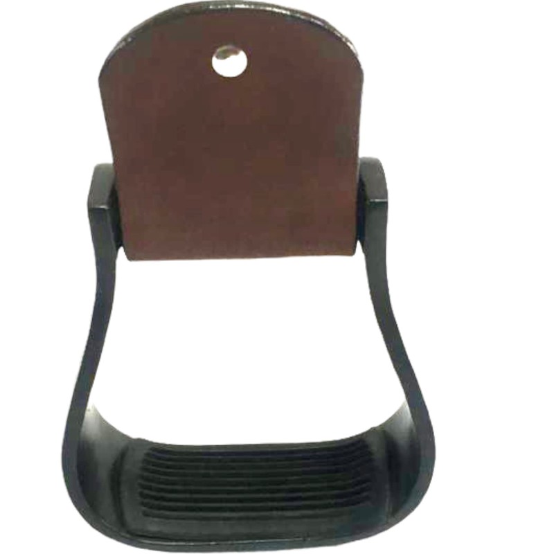 Majestic Ally Western Horse Aluminum Black Engraved Stirrups- Adults (Silver-Black)