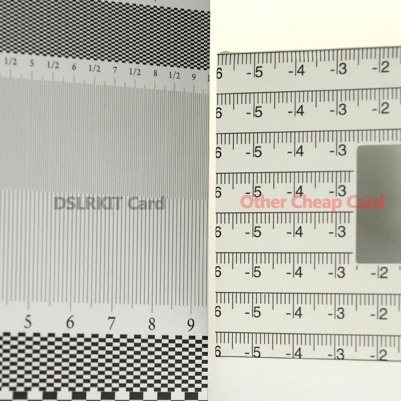 DSLRKIT Lens Focus Calibration Tool Alignment Ruler Folding Card