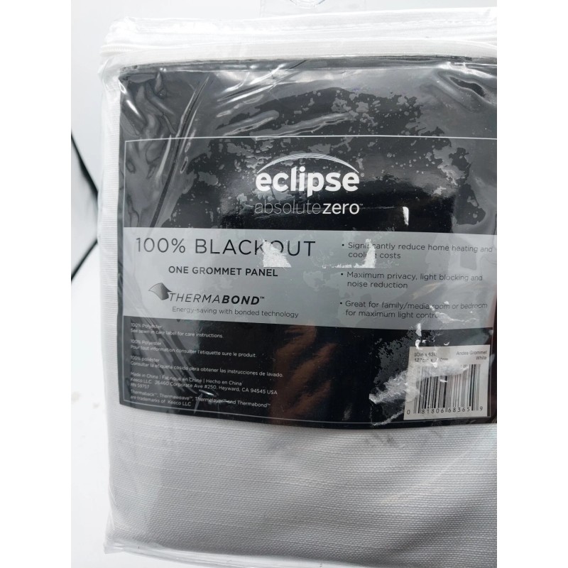 Eclipse Blackout Grommet Panel Curtain 50 x 63in Andes Grommet