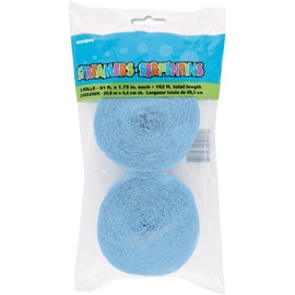 Unique Crepe Streamer 81 Feet 2/Pkg-Baby Blue