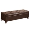 Joveco Storage Ottoman Bench, 51 Inch Leather Tufted Bench for